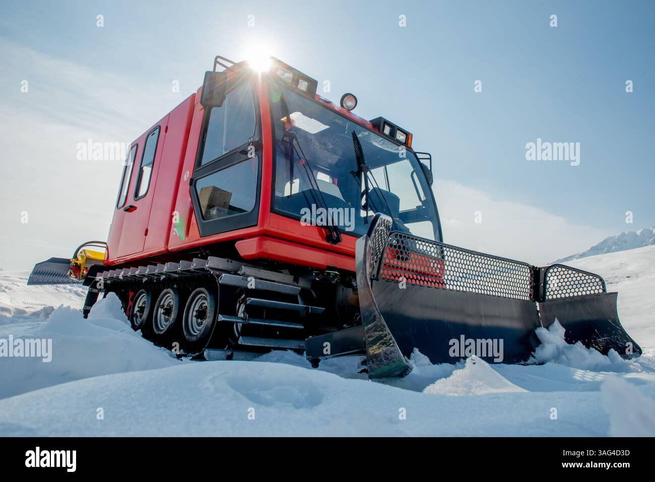 The snowcat is a tracked motor vehicle designed to move on snow Stock ...