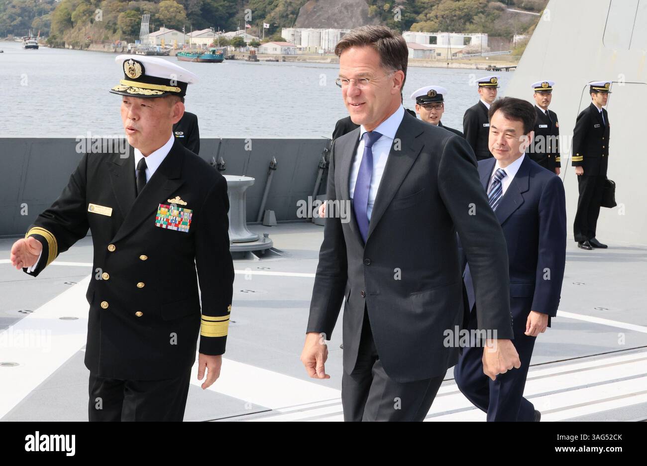 Yokosuka, Japan. 8th Apr, 2025. NATO Secretary General Mark Rutte ...
