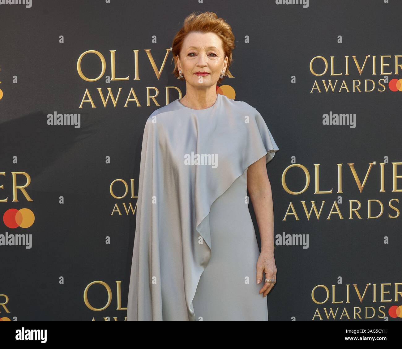 London UK 06th Apr 2025 Lesley Manville Attends The Olivier Awards 