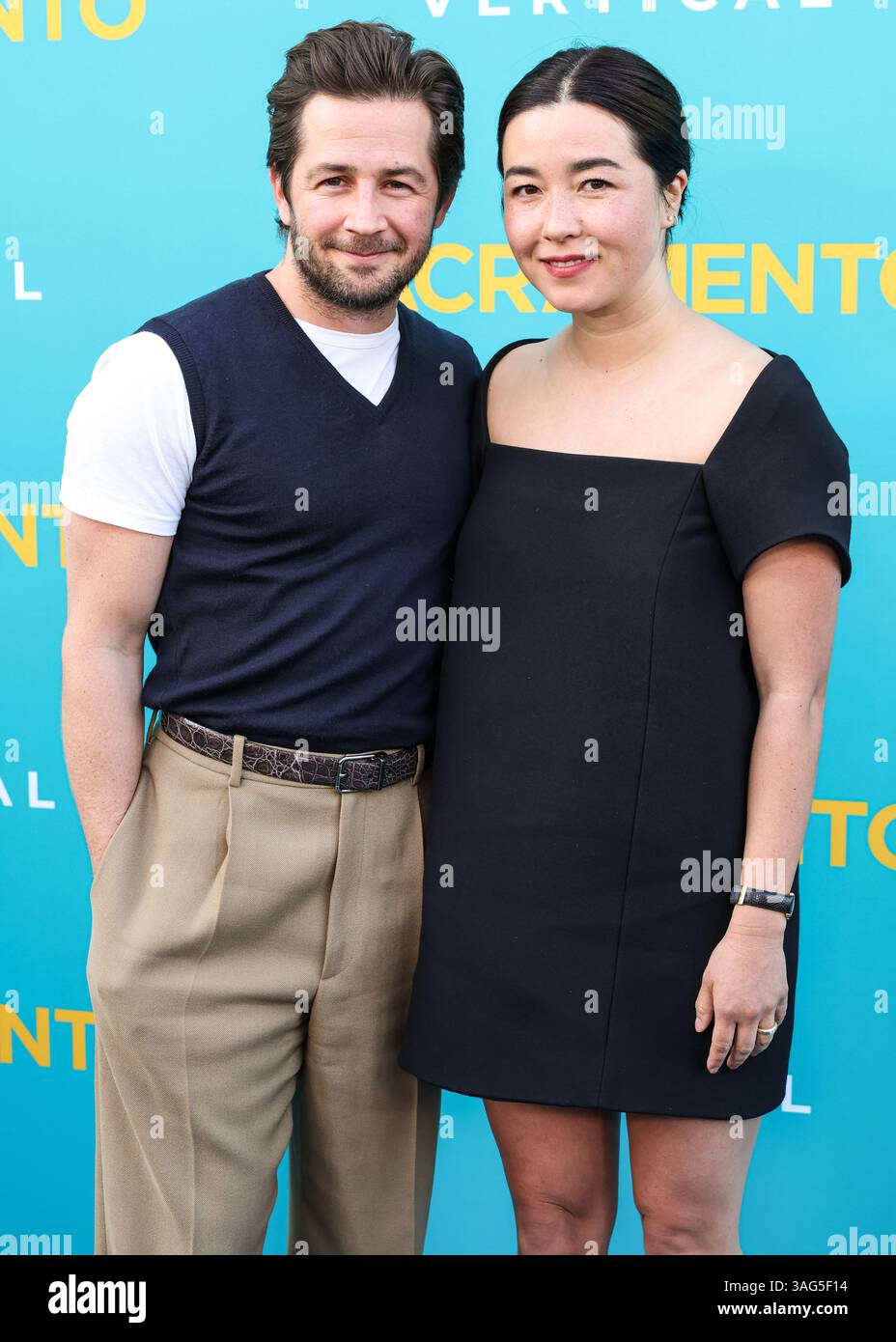 LOS ANGELES, CALIFORNIA, USA APRIL 07 Michael Angarano and wife Maya