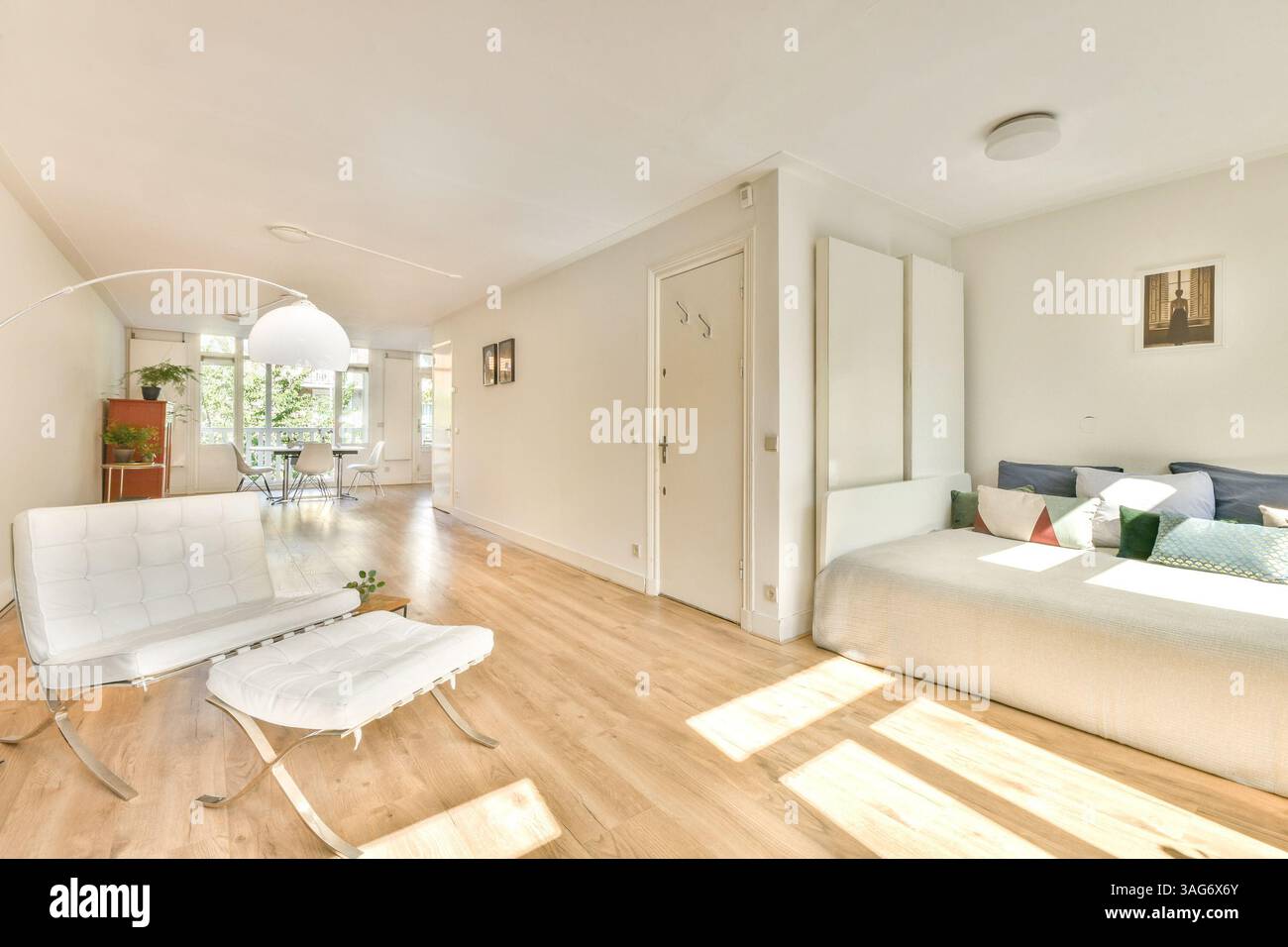 Bright and airy interior of a modern living space featuring white ...