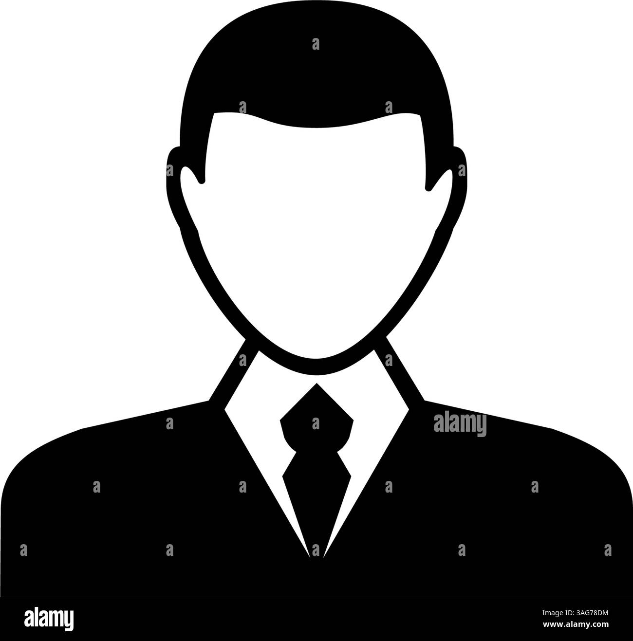 Professional male avatar with suit and tie for business profiles Stock ...