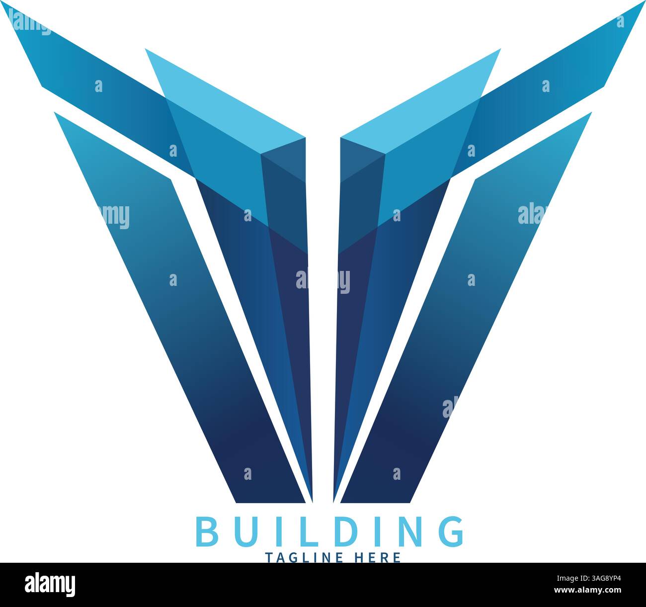 Real estate building logo design Stock Vector