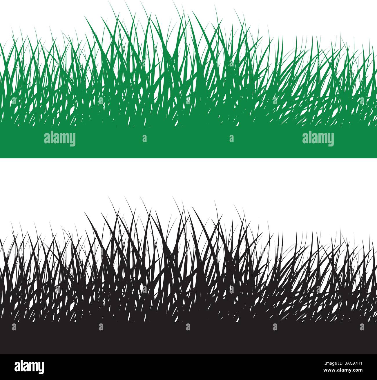 Seamless grass set vector art Stock Vector