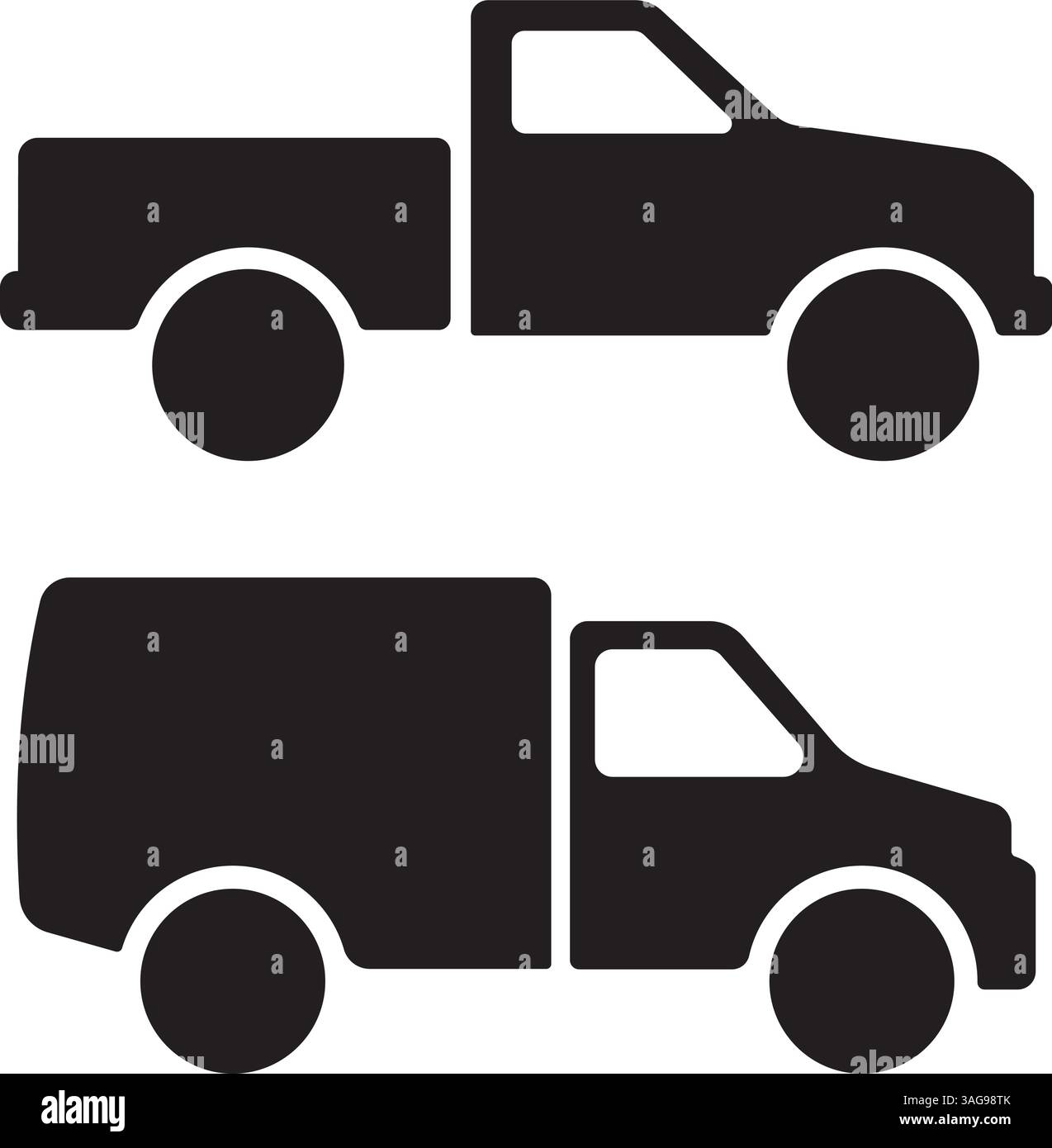 Car silhouettes set vector illustration Stock Vector