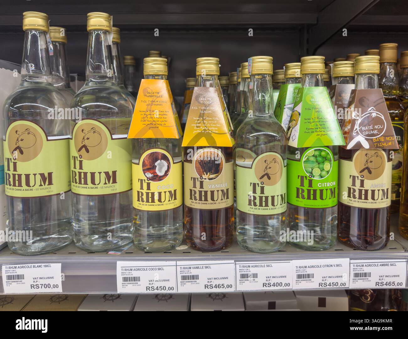 Ti Rhum Grand Bay, Mauritius - January 29, 2025: Product Display of Ti Rhum ...