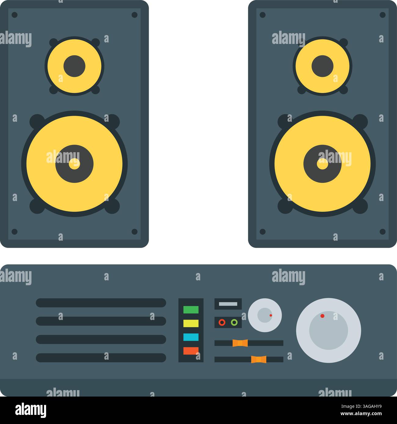 Audio System icon vector image. Suitable for mobile apps, web apps and print media. Stock Vector