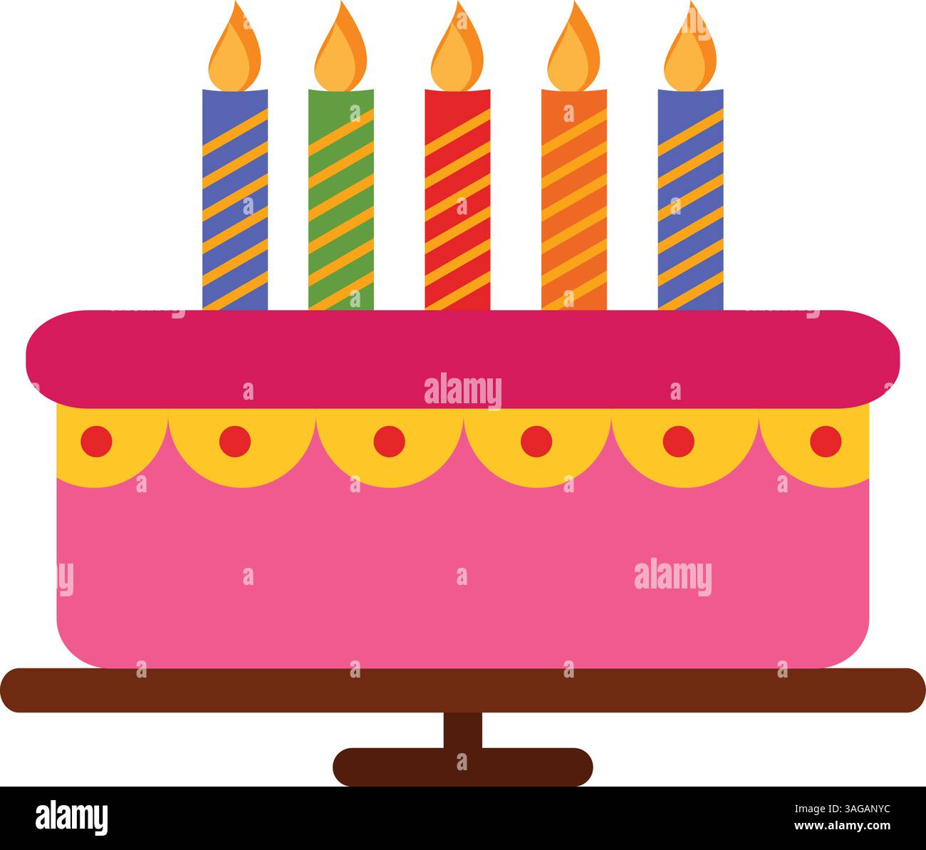 Birthday Cake icon vector image. Suitable for mobile apps, web apps and print media. Stock Vector