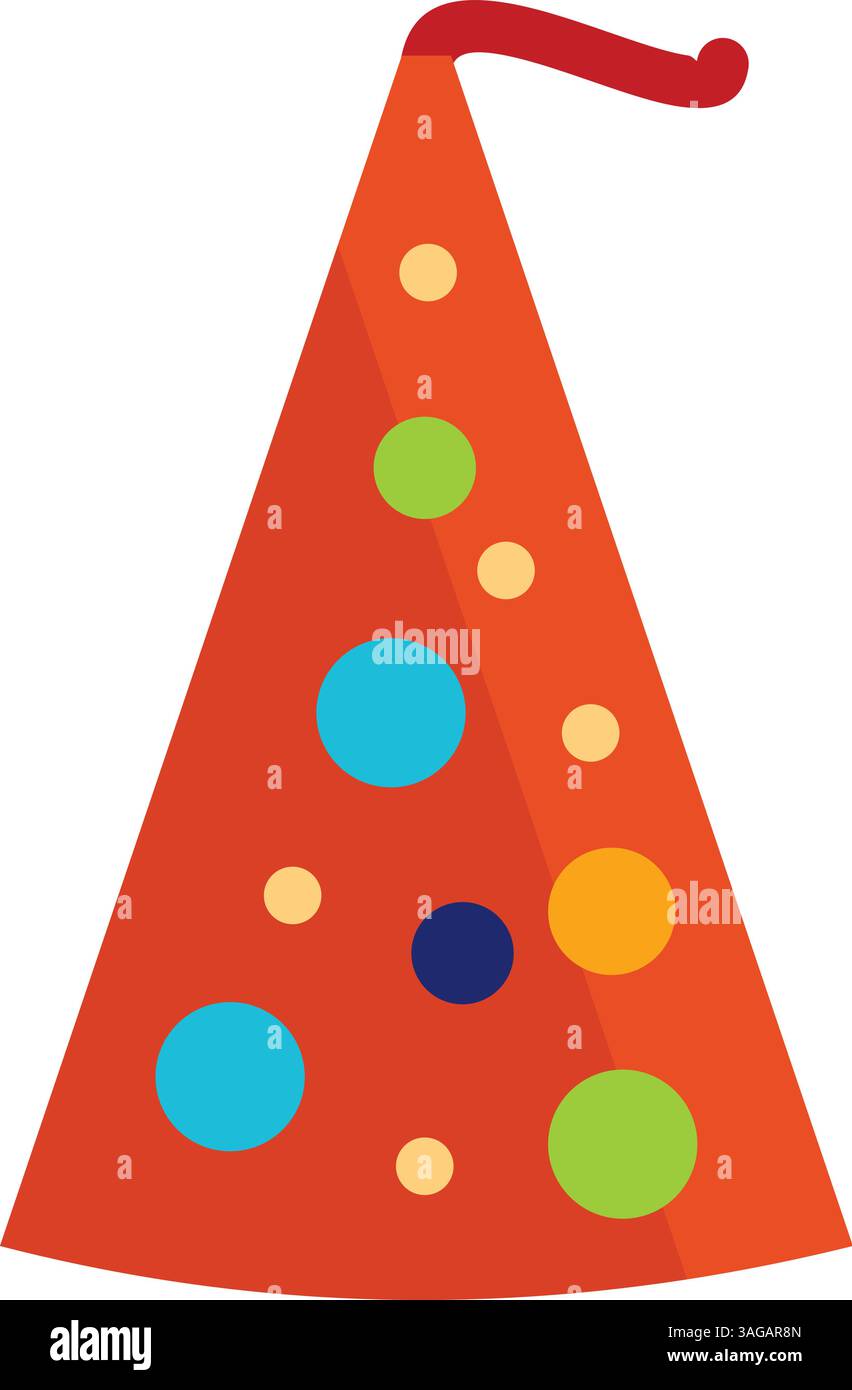 Birthday Hat icon vector image. Suitable for mobile apps, web apps and print media. Stock Vector