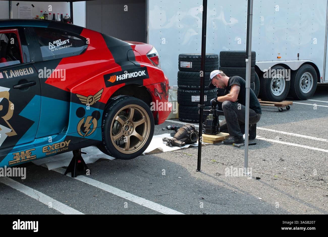 Scion Racing Angelo June 22, 2012 - Township Of Wall, New Jersey, U.S - A crew member from ...