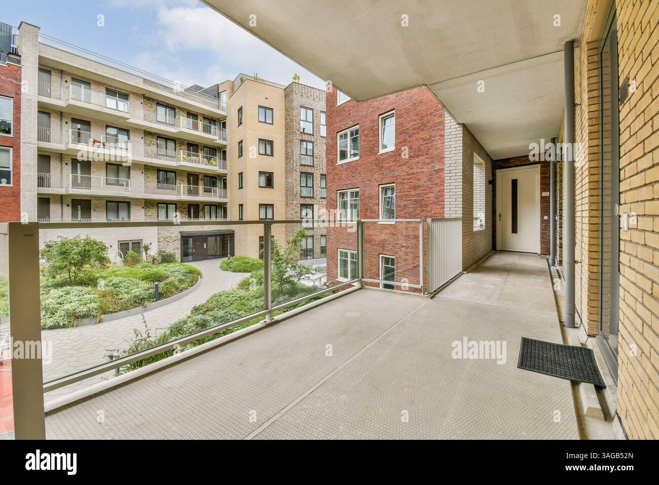 A contemporary apartment balcony view showcasing beautifully designed ... - Luxury Apartment Buildings With Luxury Garden Views