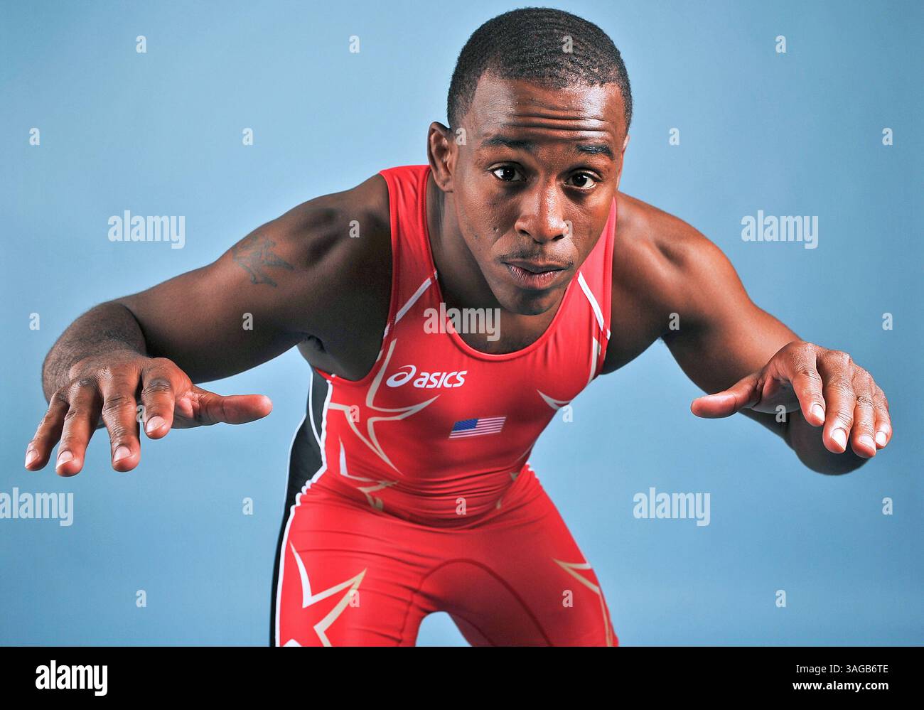 Dallas Lester May 15th, 2012.Justin Lester - Wrestler of U.S. Olympic team poses for ...