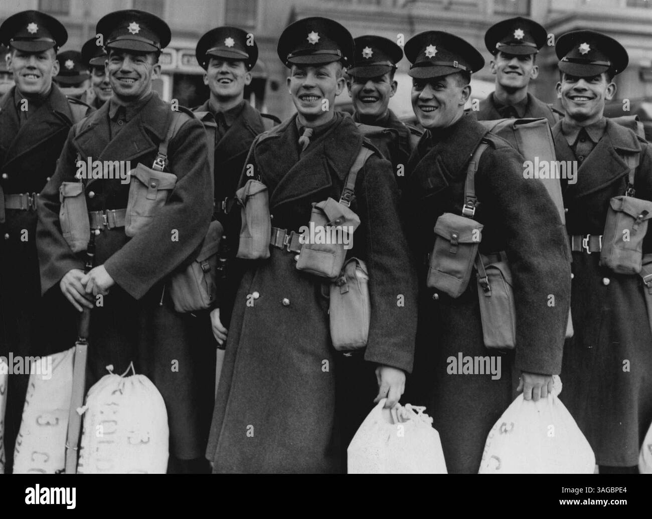 Coldstream Lottering Coldstream Guards Going To Tripoli - All smiles - as men of the 3rd ...