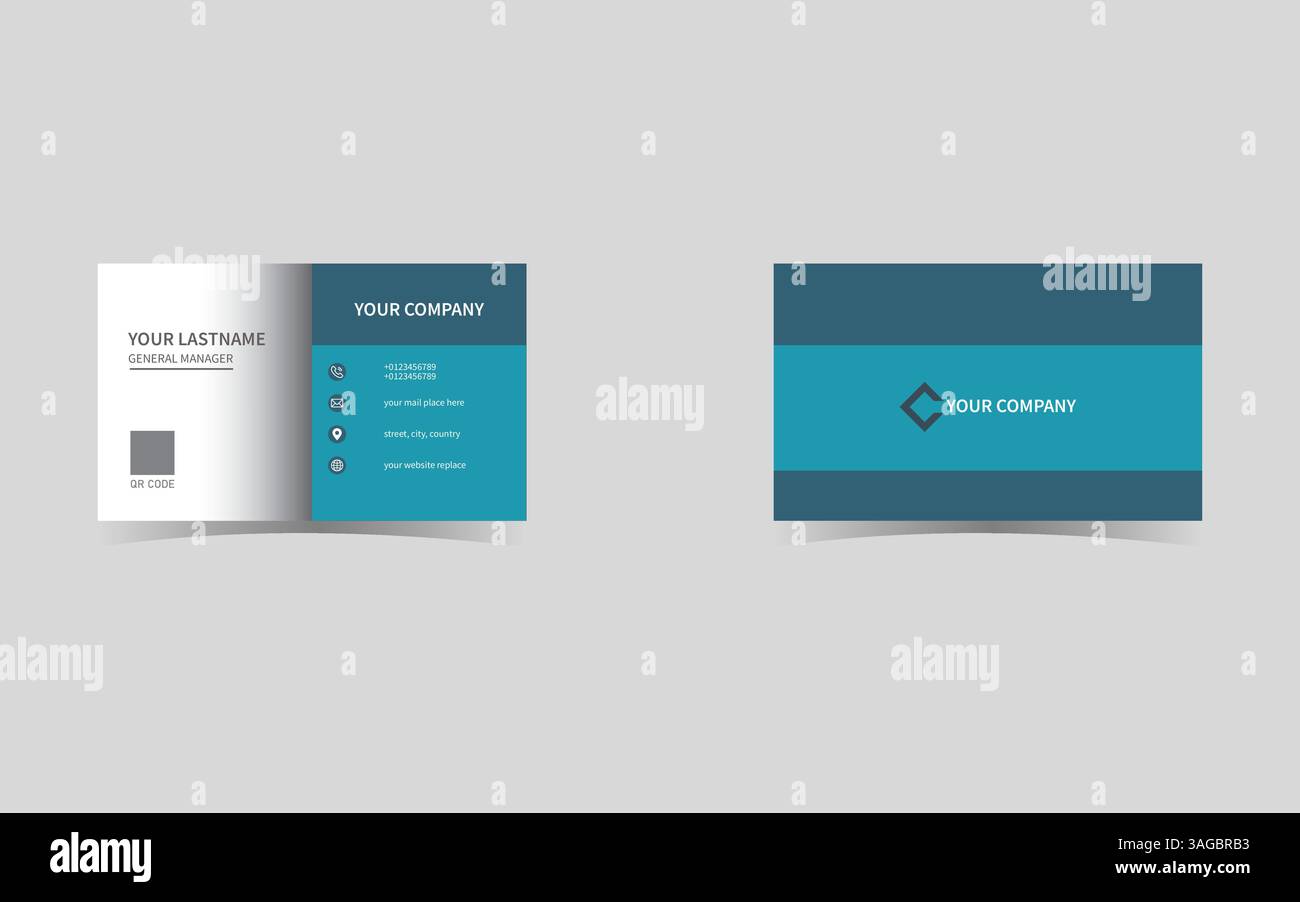 Clean stylish modern and professional business card template Stock ...