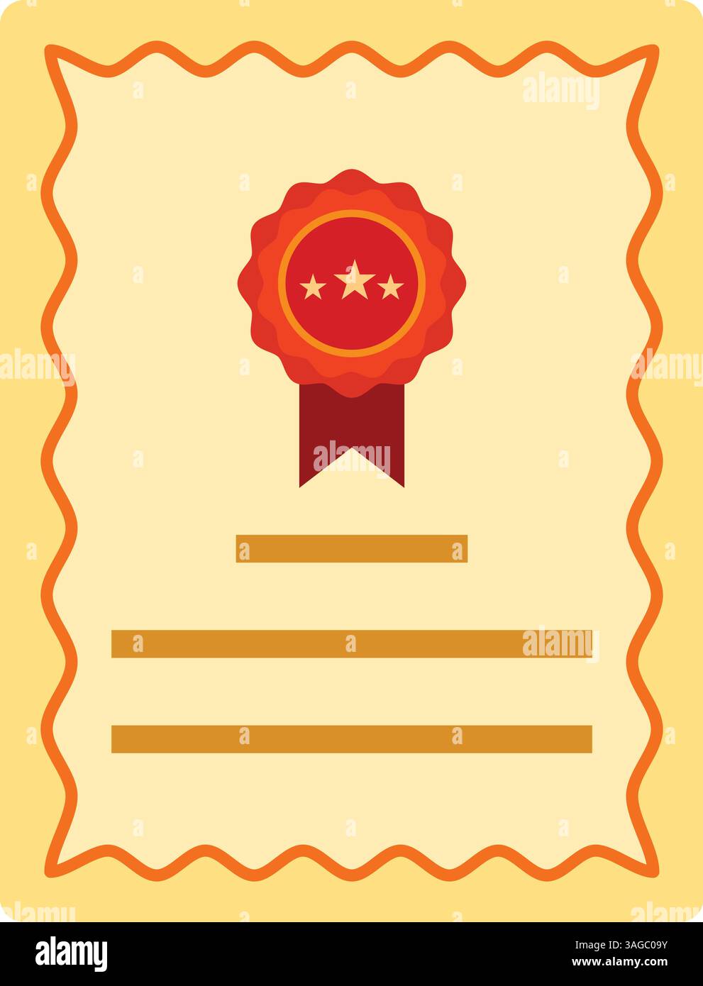 Certification icon vector image. Suitable for mobile apps, web apps and print media. Stock Vector