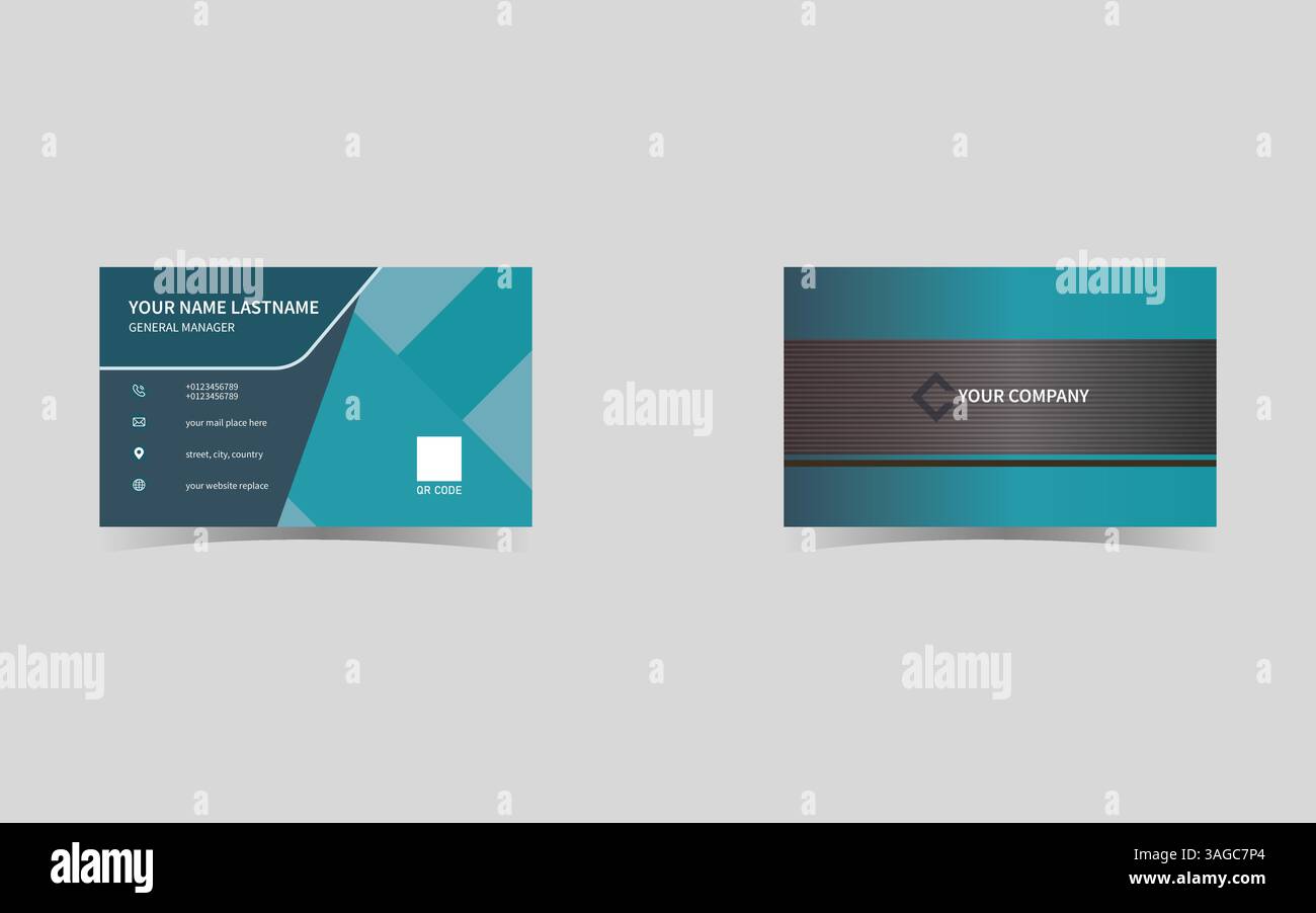 Clean stylish modern and professional business card template Stock ...