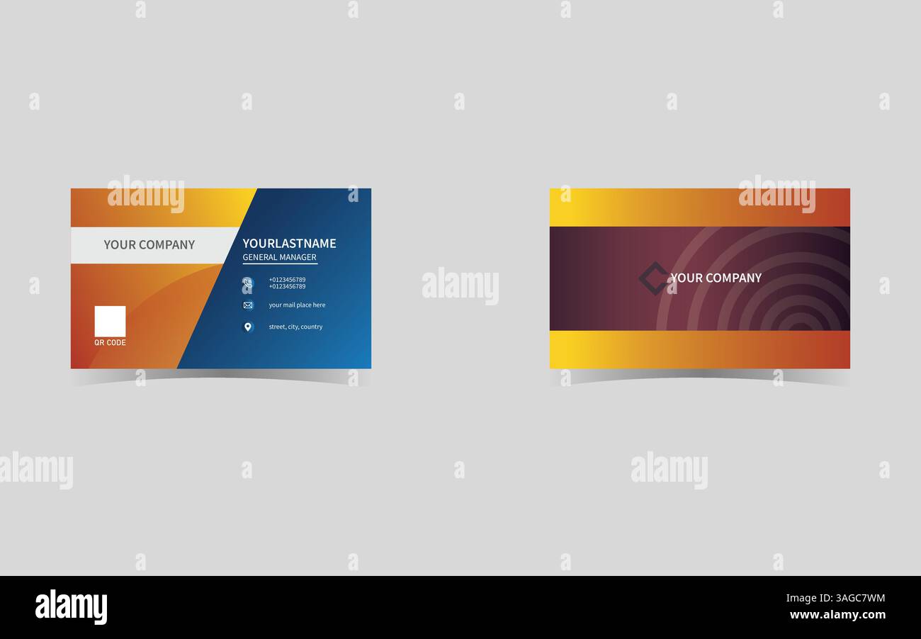 Clean stylish modern and professional business card template Stock ...