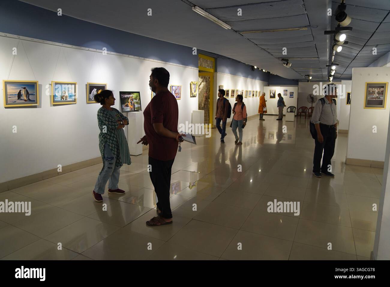 Kolkata, West Bengal, India. 7th Apr, 2025. The 8th solo exhibition of Prof. Biswatosh Sengupta titled Creative Photography Using AI is currently underway in Kolkata from April 4 to 10, 2025. The exhibition features 54 striking works ranging from realistic to surreal and abstract, all created entirely with AI tools. Prof. Sengupta, an educationist and photo-artist, previously showcased his talent in mathematical graphic art using C   and related software. He describes this latest show as 'purely his creative satisfaction. (Credit Image: © Biswarup Ganguly/Pacific Press via ZUMA Press Wire) E Stock Photo
