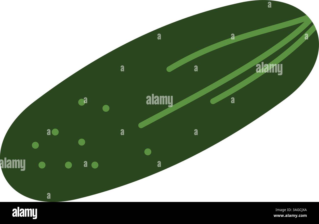 Cucumber icon vector image. Suitable for mobile apps, web apps and print media. Stock Vector