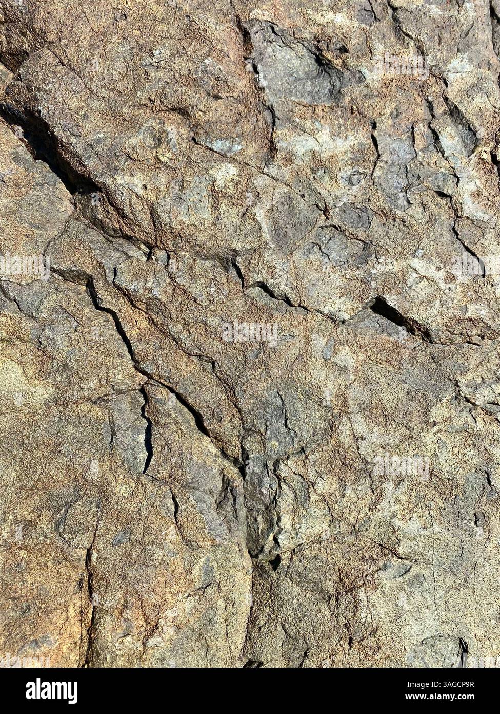 Close-Up of Weathered Granite Surface - Smartphone Captured Stock Image