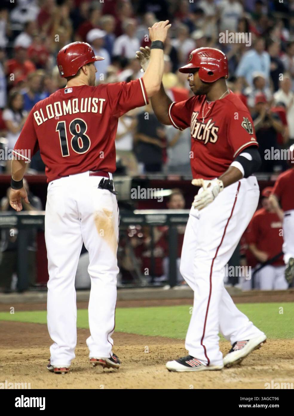 Kevin Bloomquist May 24, 2012 - Phoenix, Az, U.S - Wille Bloomquist #18 calebrate with ...