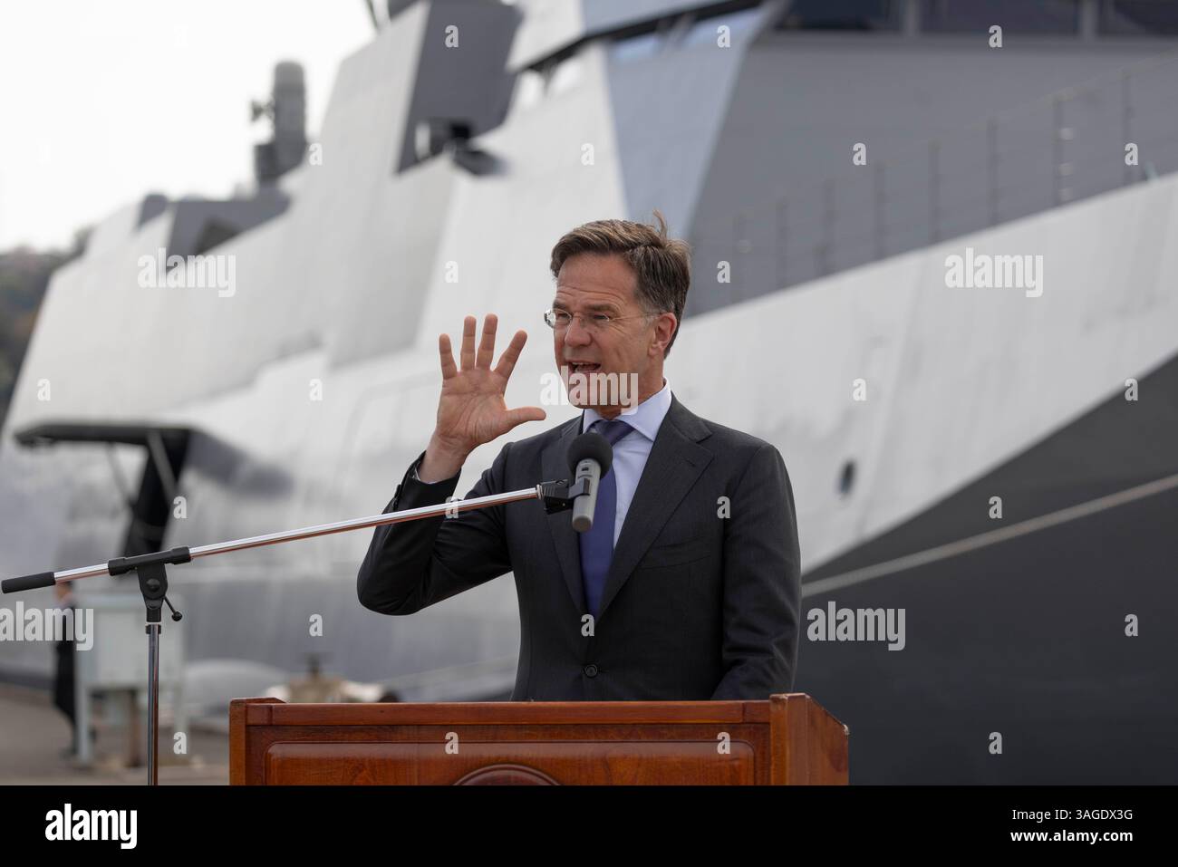 NATO Secretary General Mark Rutte speaks to journalists regarding the ...