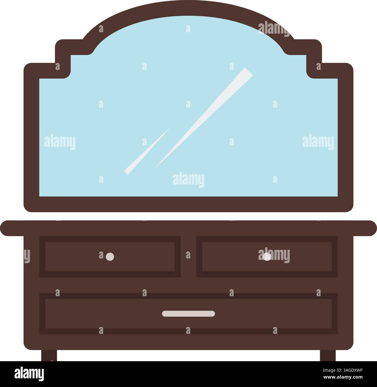 Dressing Table icon vector image. Suitable for mobile apps, web apps and print media. Stock Vector