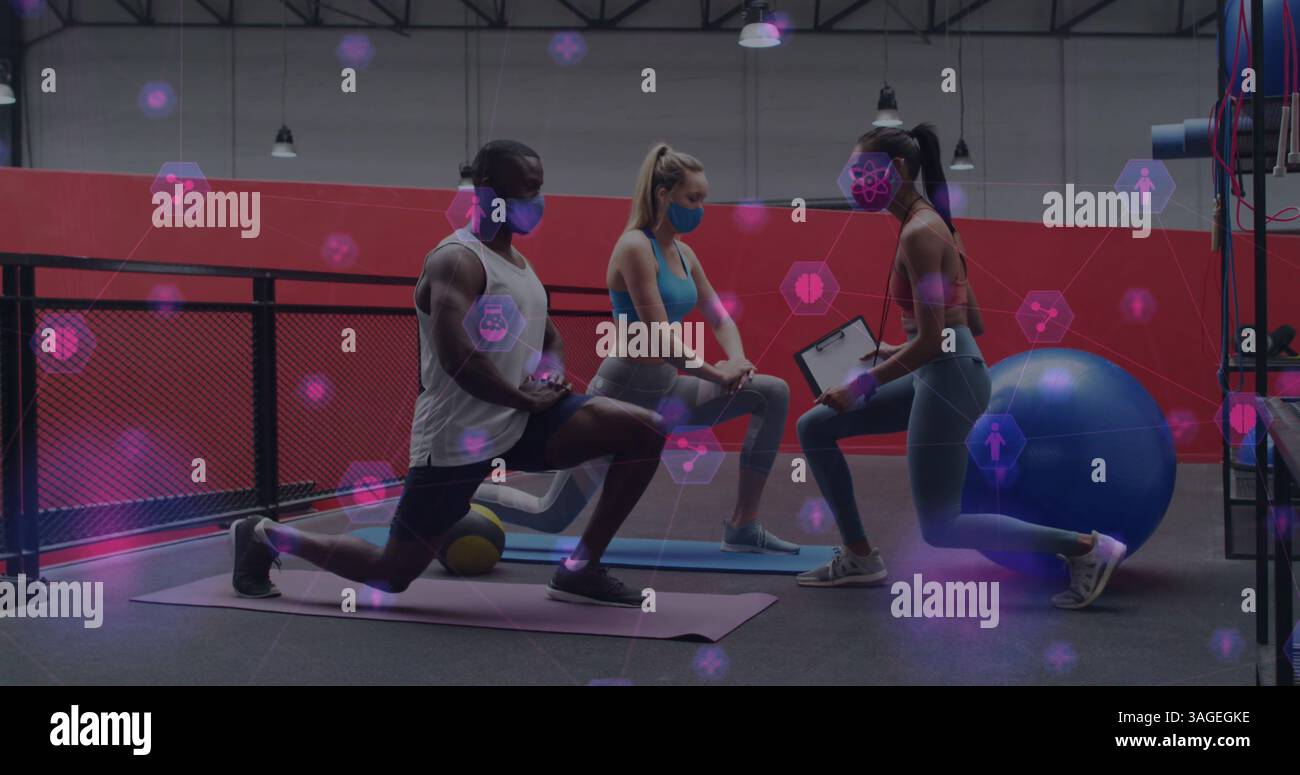 Gym exercise icons hi-res stock photography and images - Alamy