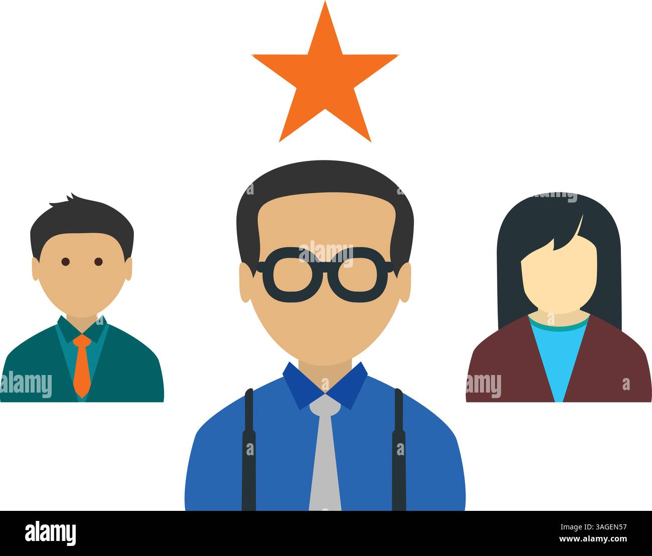 Favorite Candidate icon vector image. Suitable for mobile apps, web apps and print media. Stock Vector