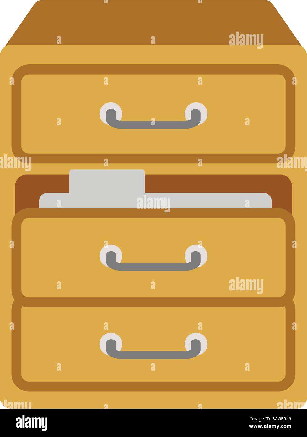Files in Drawer icon vector image. Suitable for mobile apps, web apps ...