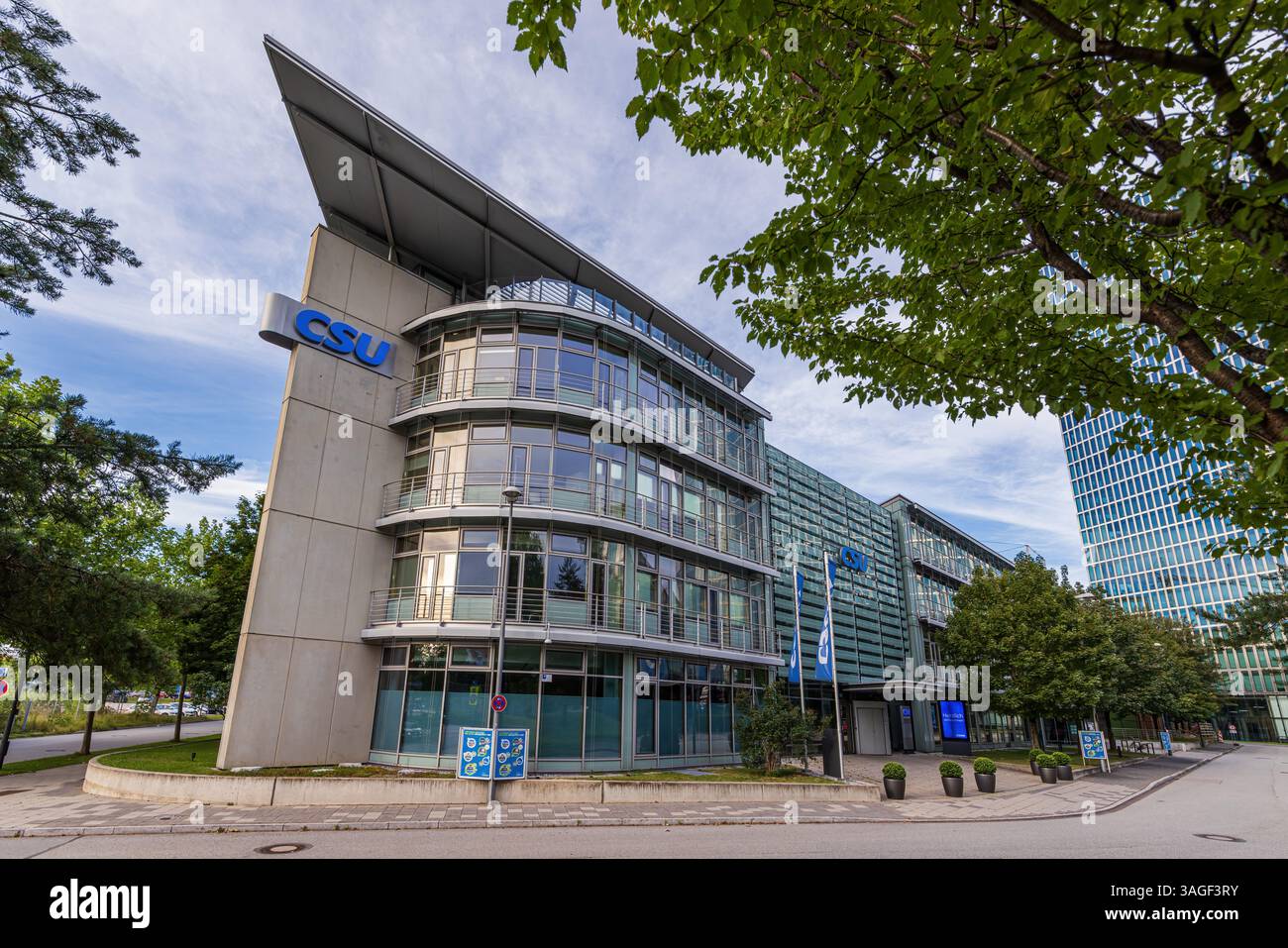 MUNICH, GERMANY - APRIL 8, 2025: Headquarters of conservative Christian Social Party - CSU in Munich, Germany Stock Photo