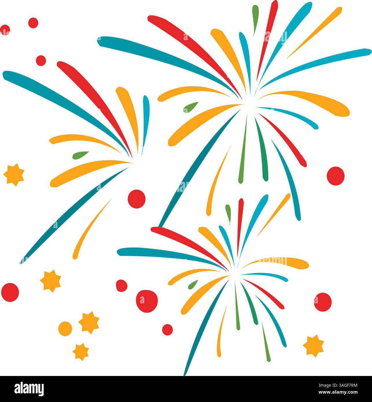 Fireworks icon vector image. Suitable for mobile apps, web apps and print media. Stock Vector
