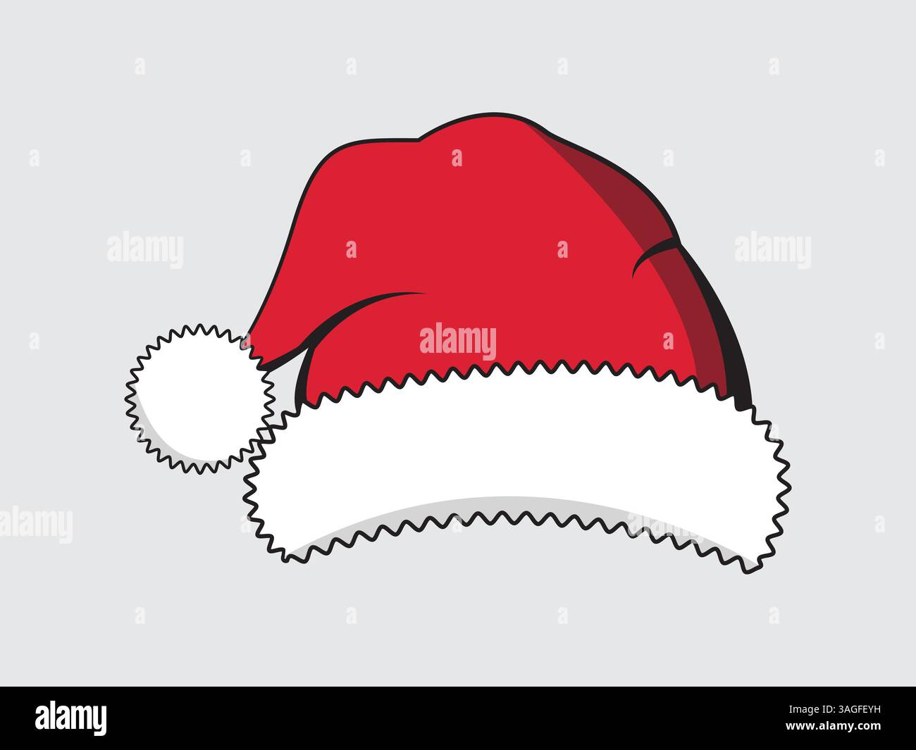 Hand drawn christmas hat vector art Stock Vector