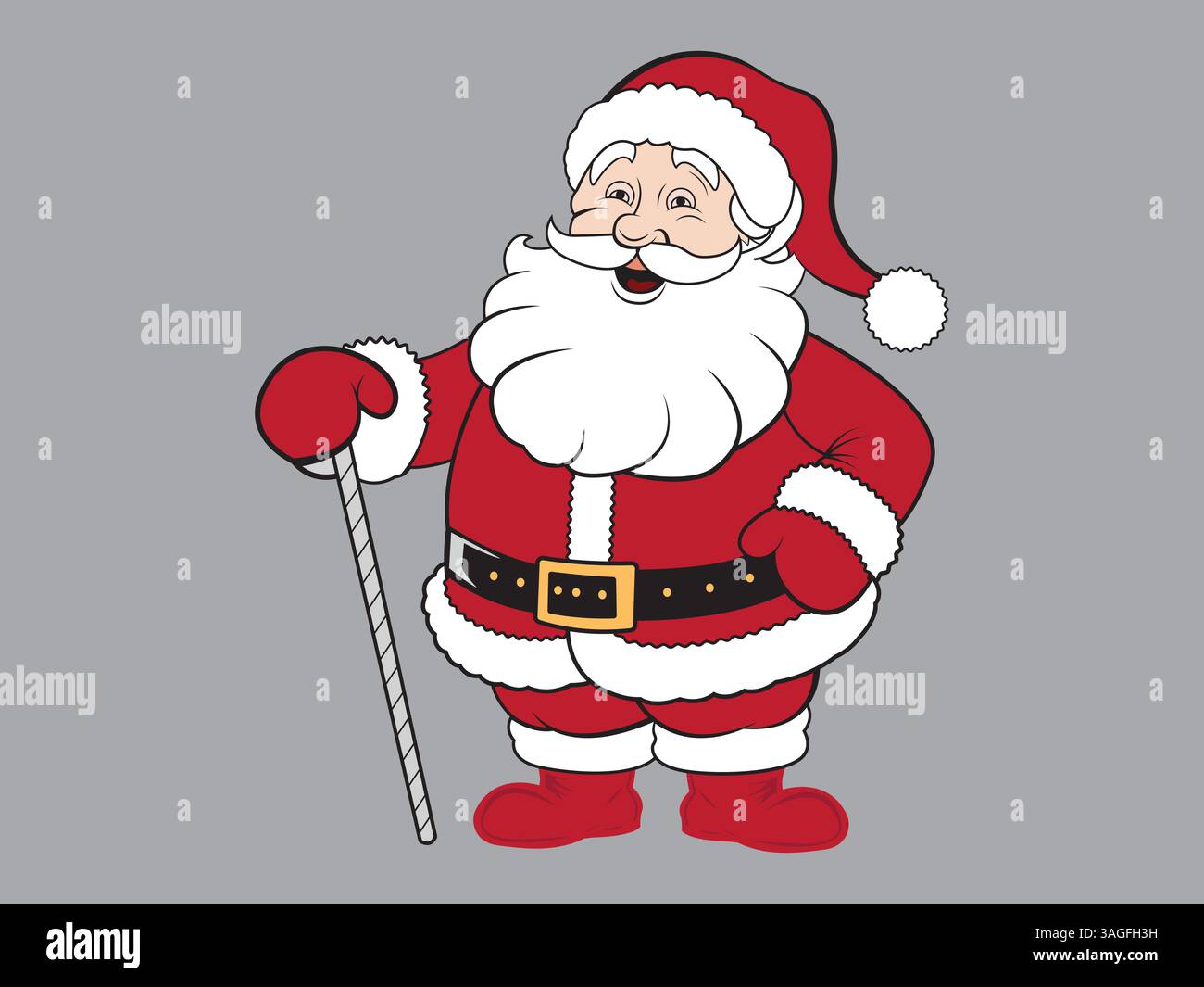 Happy Santa Claus cartoon character illustration Stock Vector Image ...