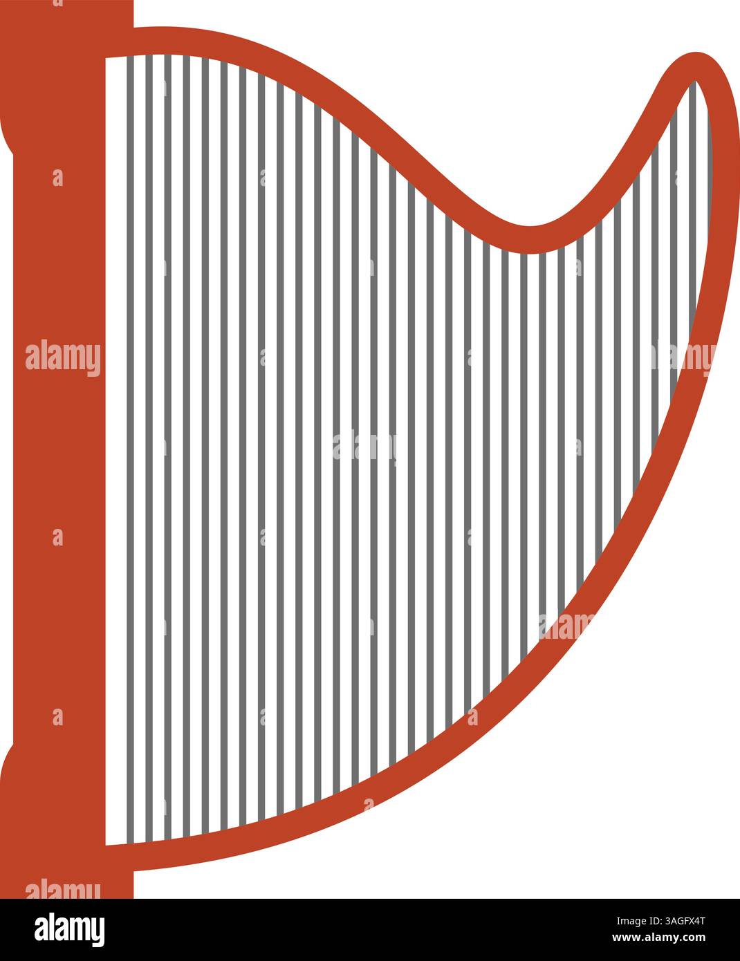 Harp icon vector image. Suitable for mobile apps, web apps and print media. Stock Vector