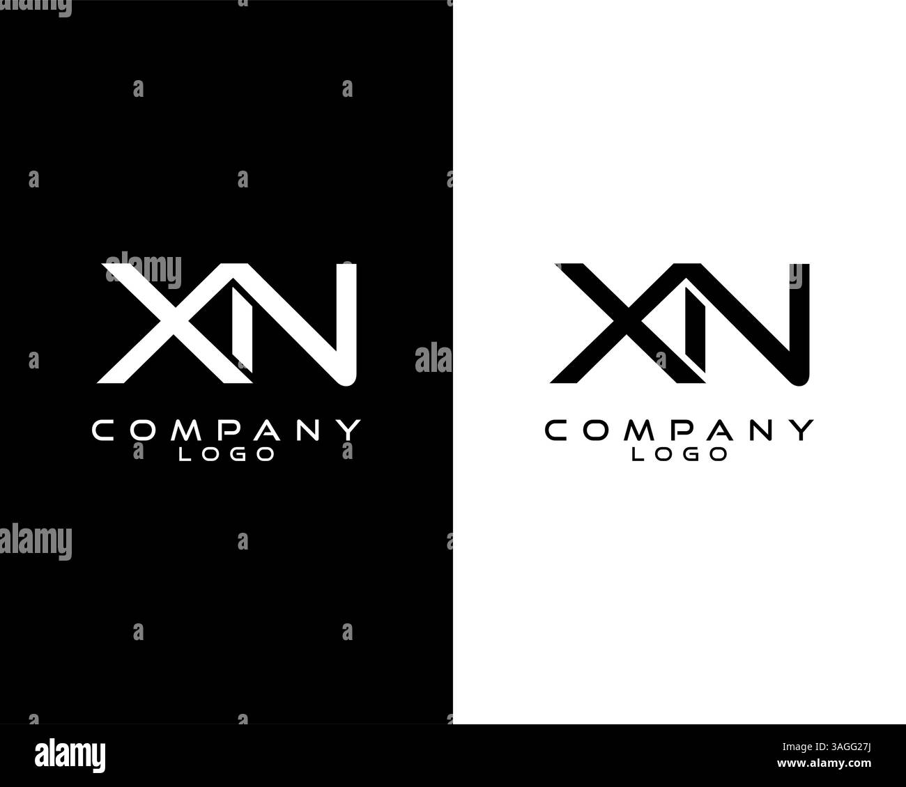 Nx Monogram letter XN, NX Monogram logotype vector for company. business identity ...