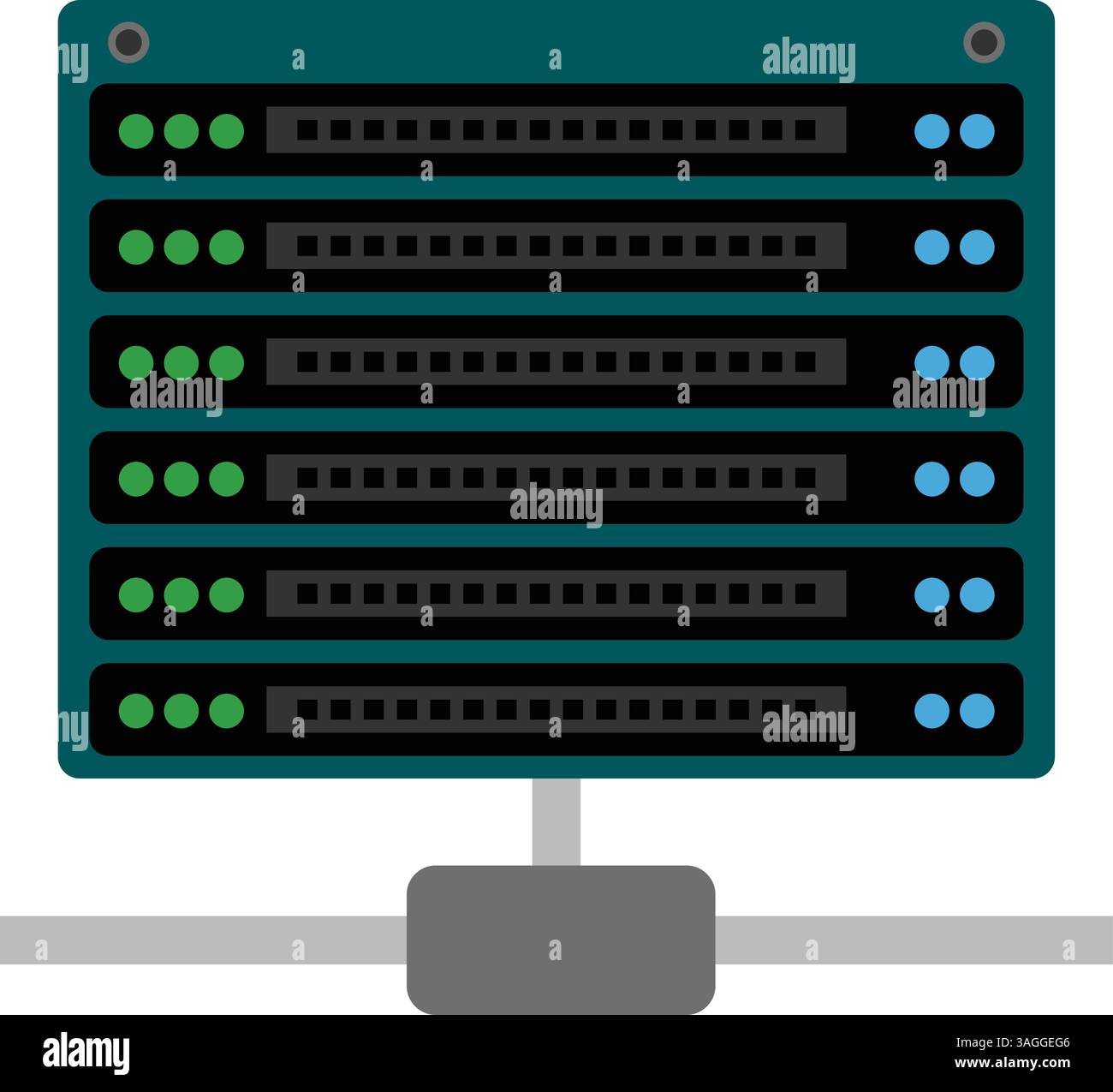 Multiple Servers icon vector image. Suitable for mobile apps, web apps and print media. Stock Vector