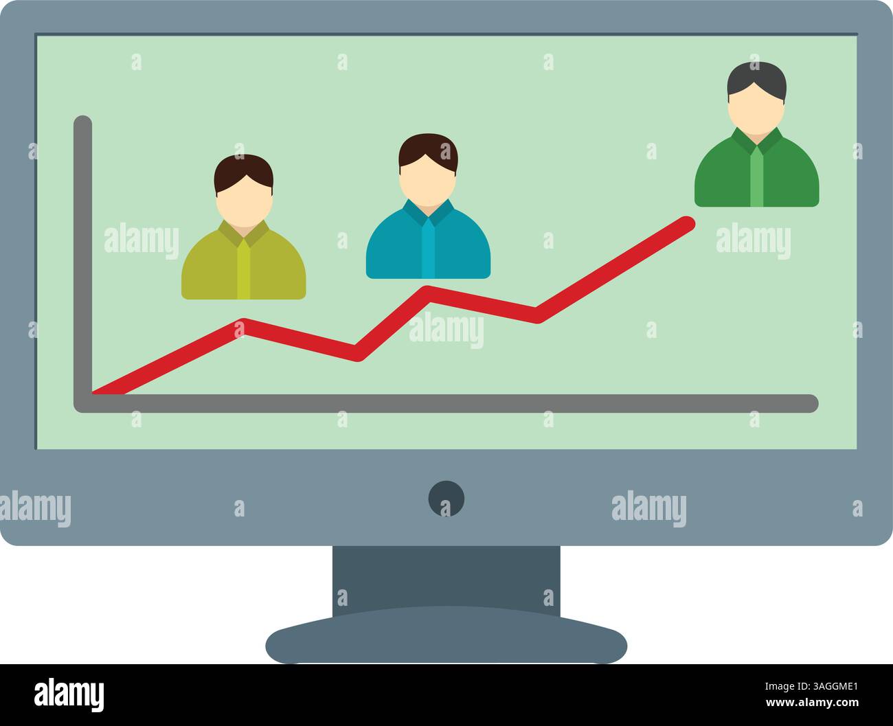 Online Graph icon vector image. Suitable for mobile apps, web apps and print media. Stock Vector