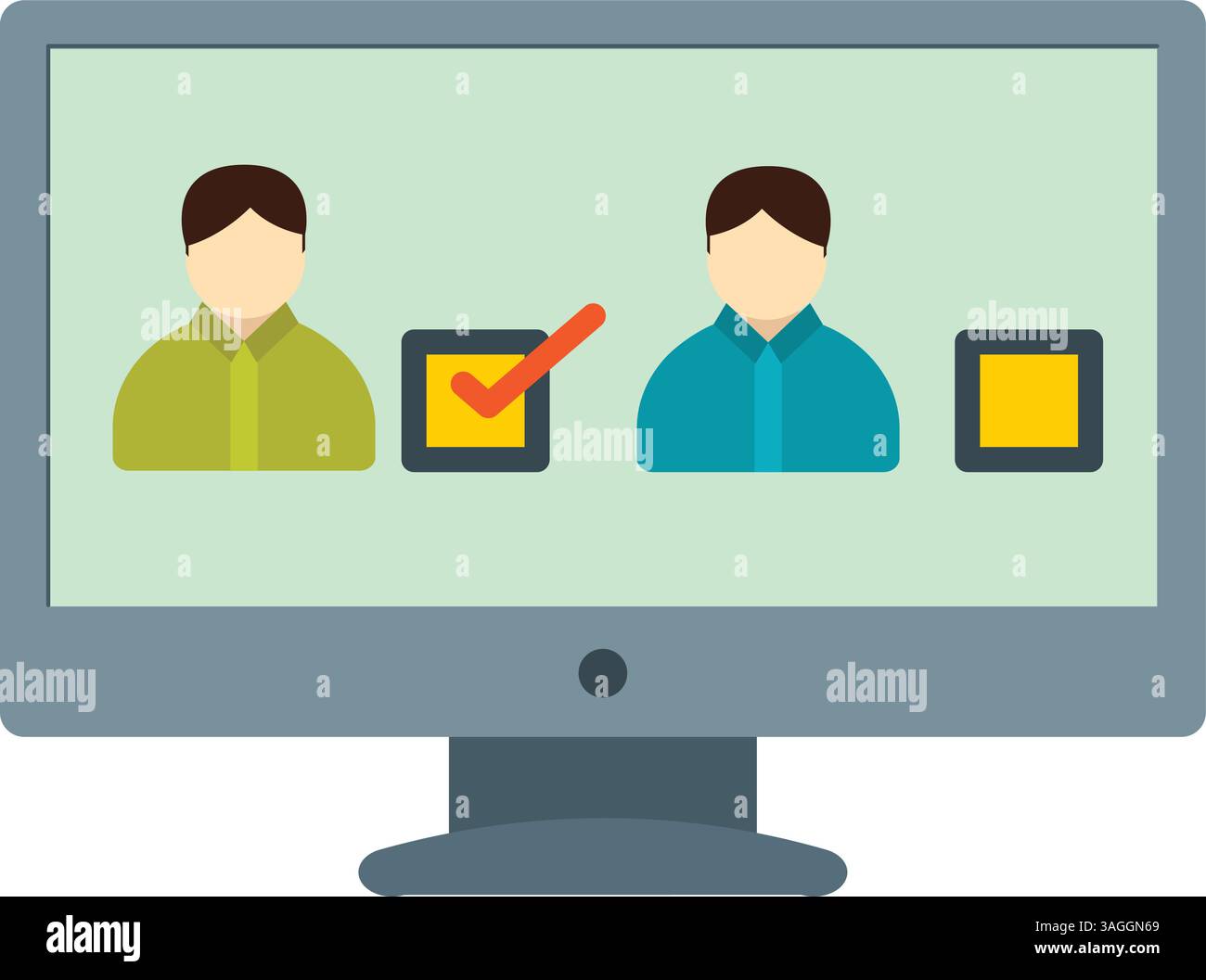 Online Vote icon vector image. Suitable for mobile apps, web apps and print media. Stock Vector
