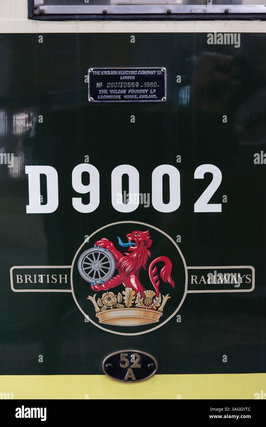 Number and British Railways Emblem, Class 55, Deltic locomotive, D9002 ...