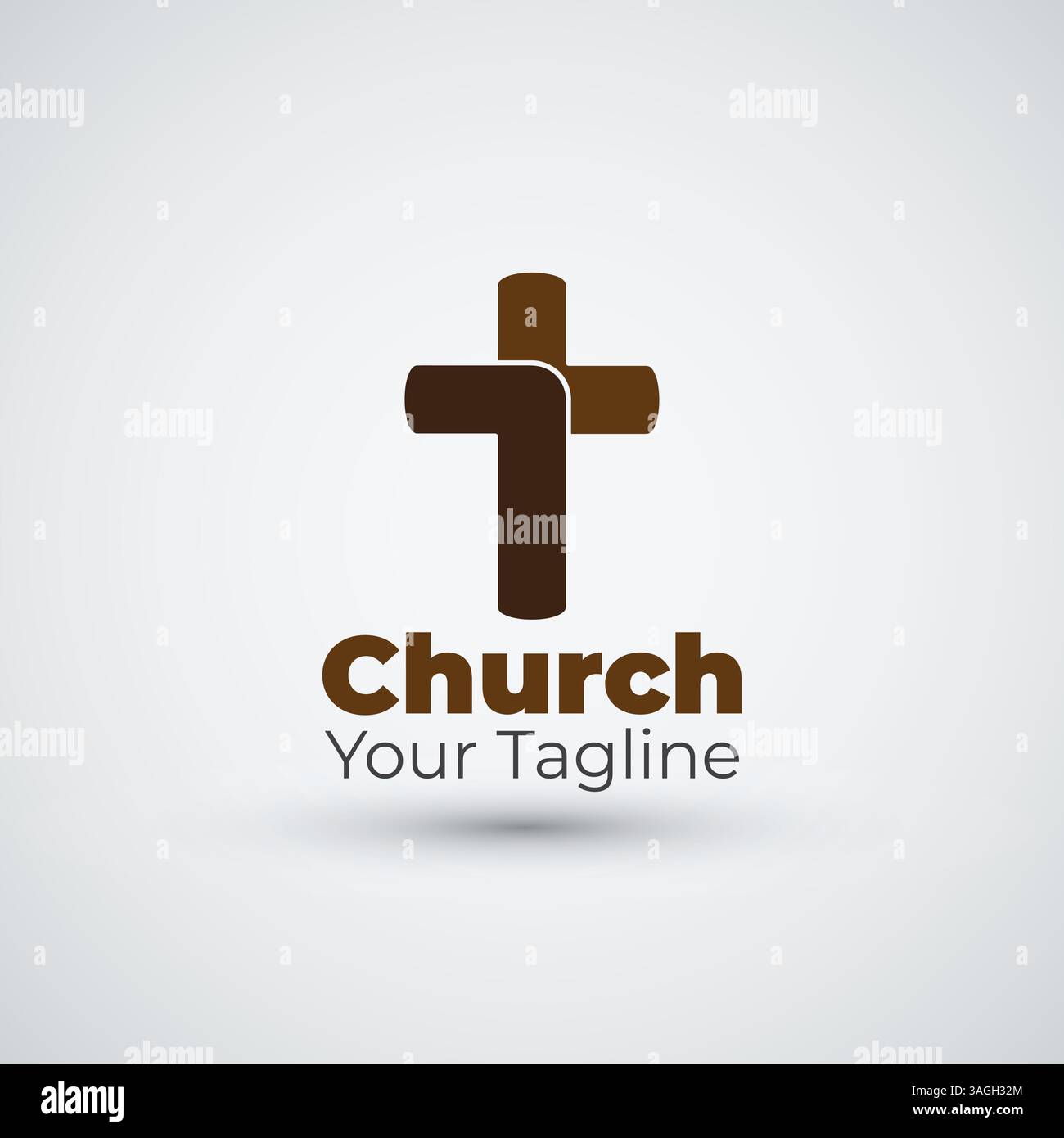 Modern Church logo design icon template Stock Vector