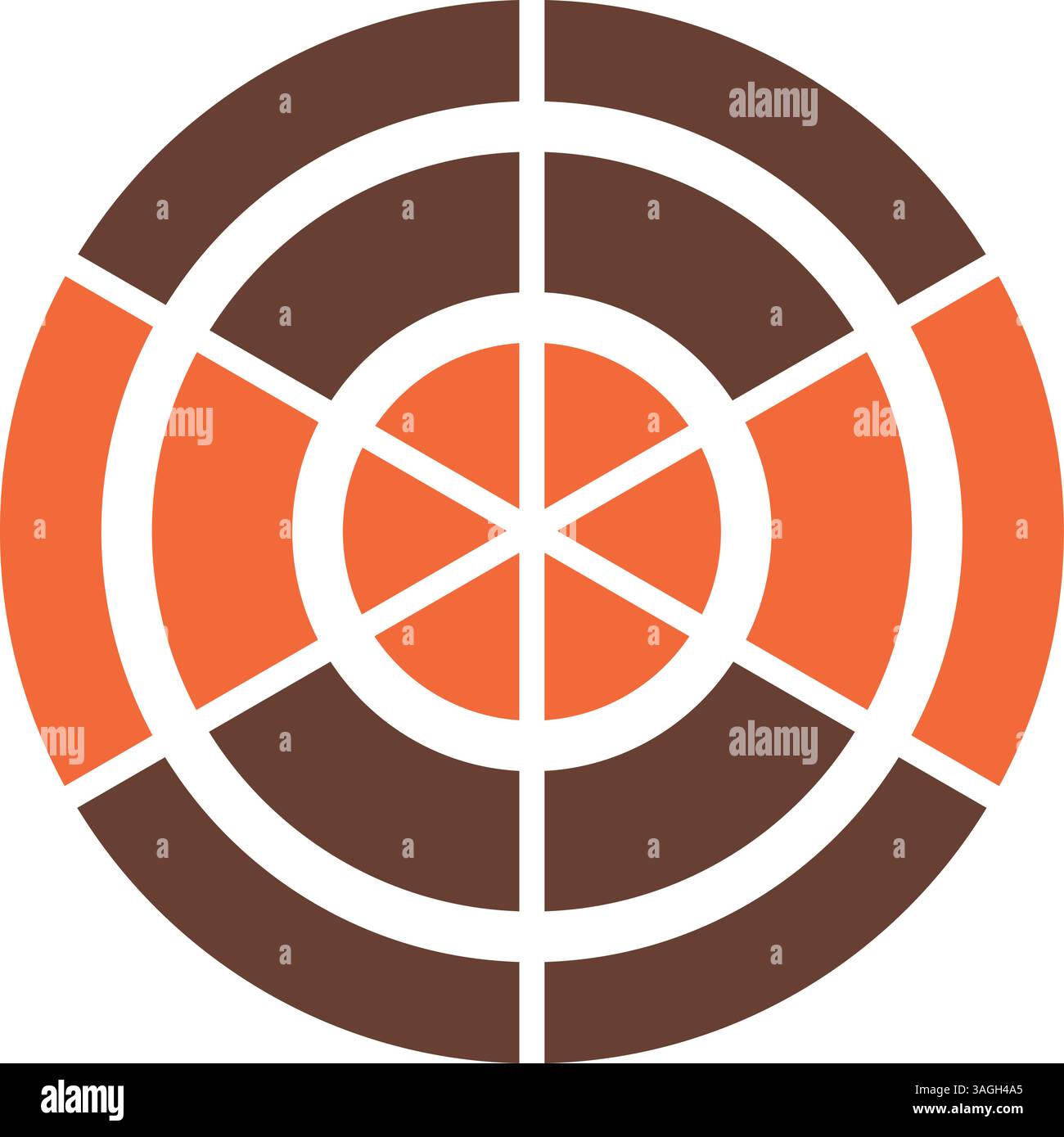 Radar Pie Chart icon vector image. Suitable for mobile apps, web apps and print media. Stock Vector