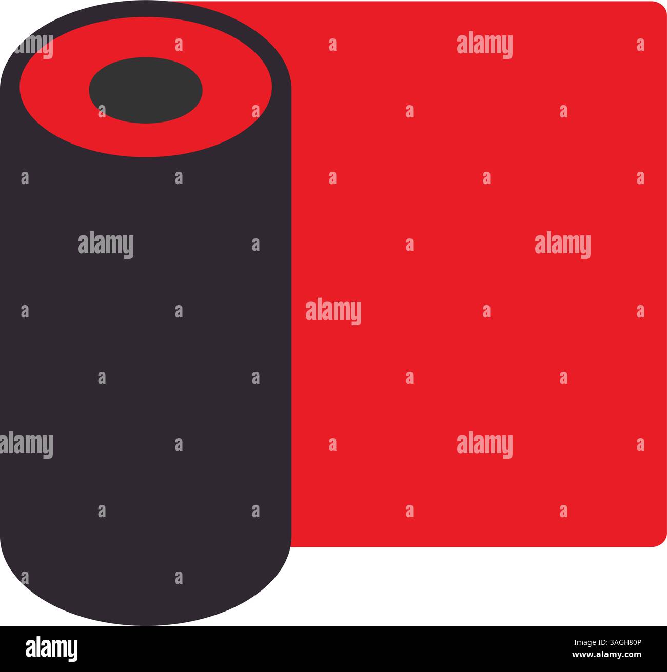 Rolled Mat icon vector image. Suitable for mobile apps, web apps and print media. Stock Vector