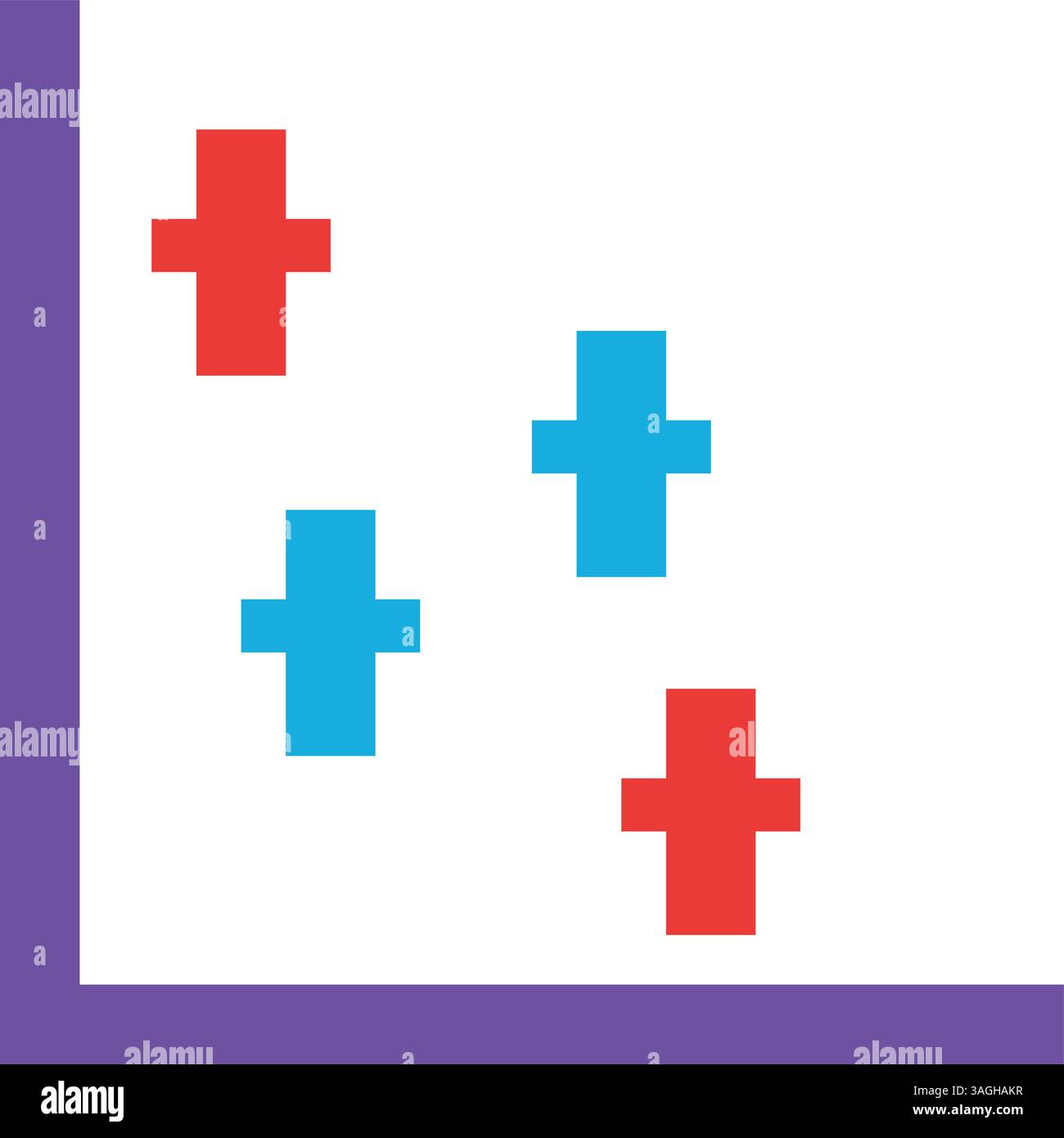 Scatter Plot II icon vector image. Suitable for mobile apps, web apps and print media. Stock Vector