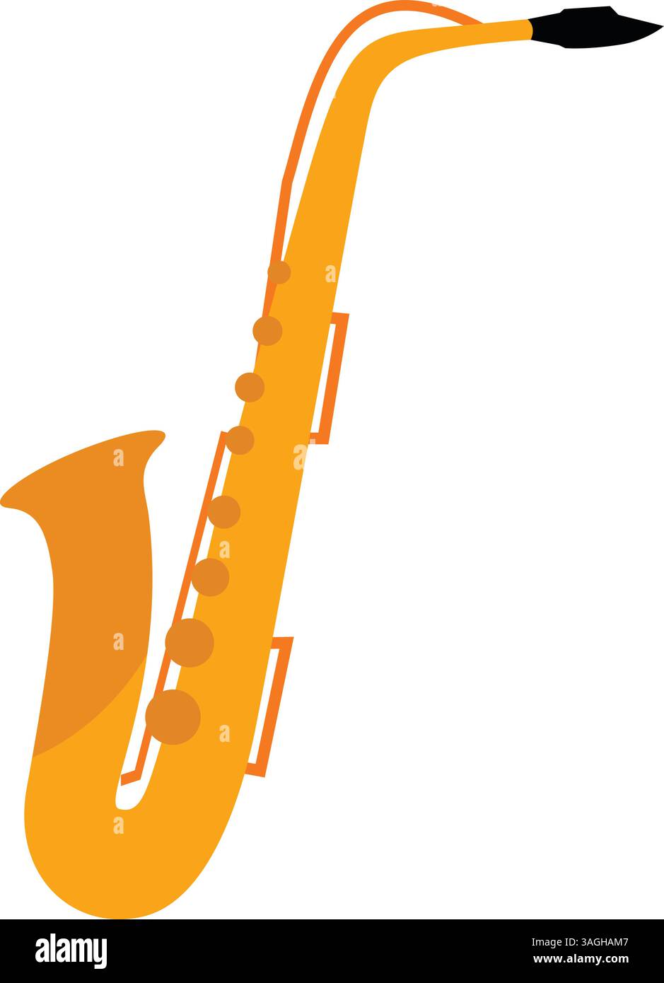 Saxophone icon vector image. Suitable for mobile apps, web apps and print media. Stock Vector