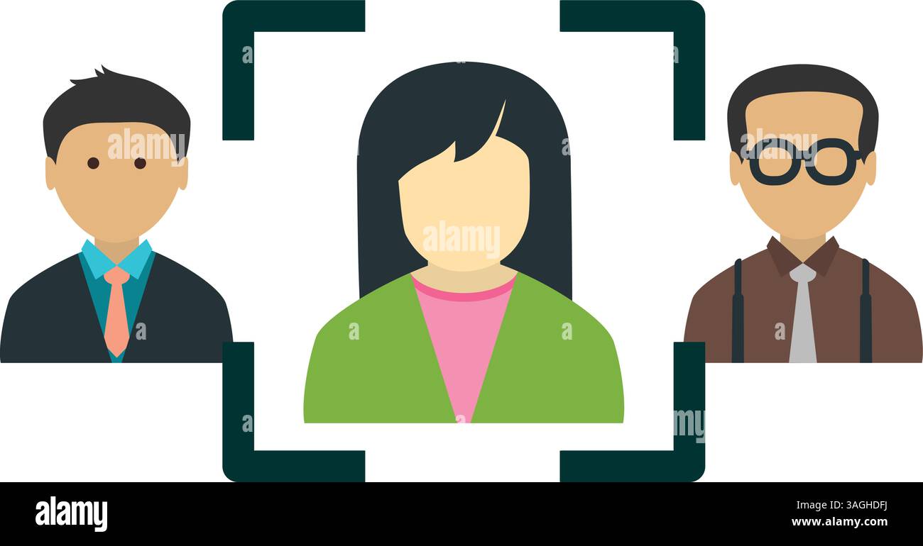 Select Candidate icon vector image. Suitable for mobile apps, web apps and print media. Stock Vector