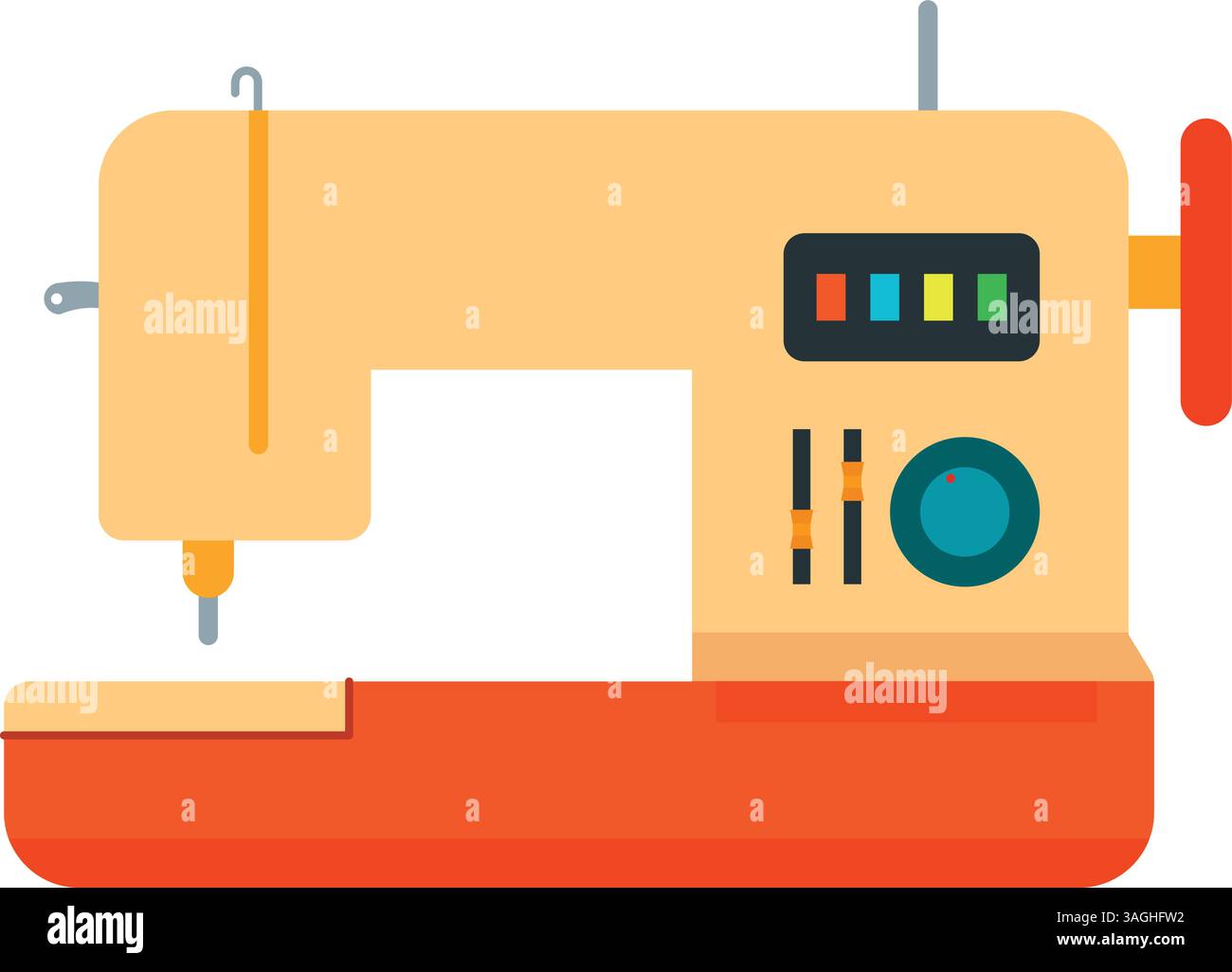 Sewing Machine icon vector image. Suitable for mobile apps, web apps and print media. Stock Vector