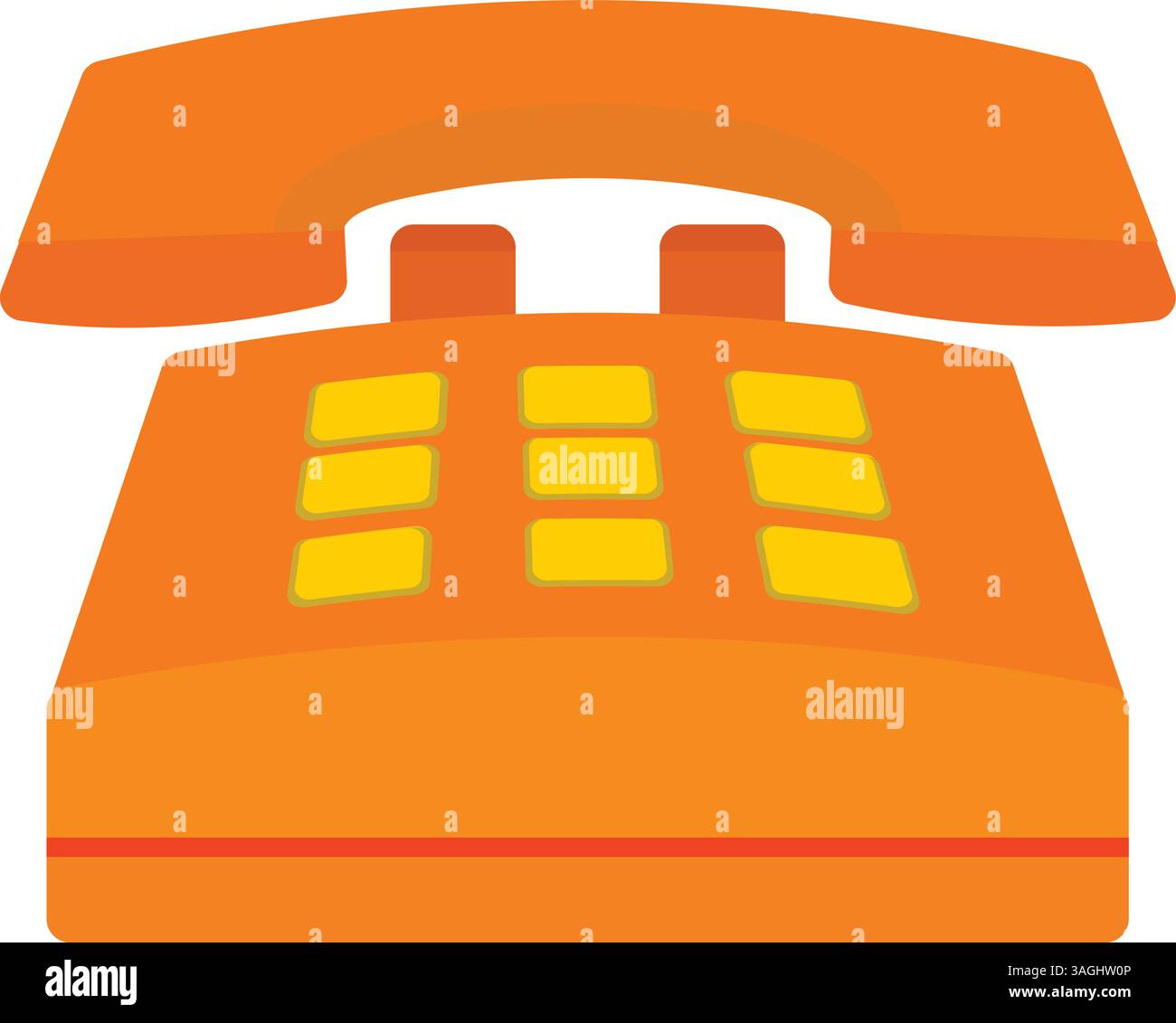 Telephone icon vector image. Suitable for mobile apps, web apps and print media. Stock Vector