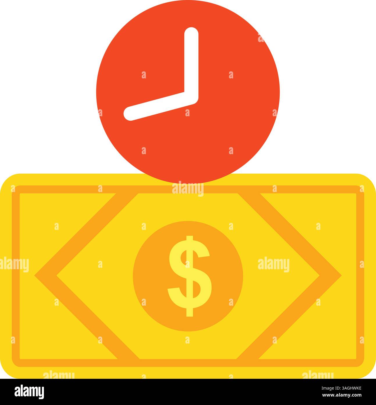 Time Based Currency icon vector image. Suitable for mobile apps, web apps and print media. Stock Vector