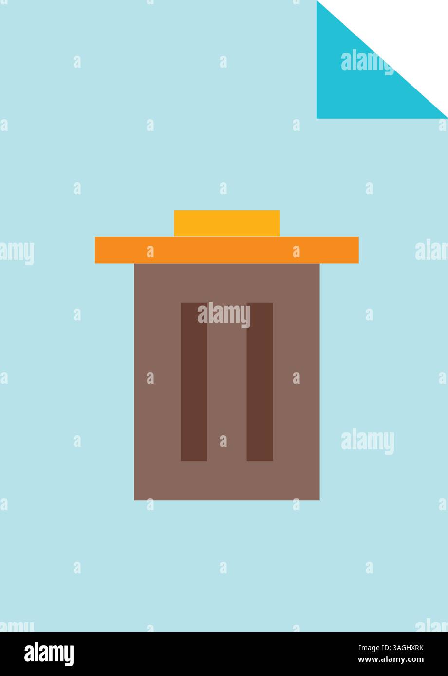 Trash Document icon vector image. Suitable for mobile apps, web apps and print media. Stock Vector